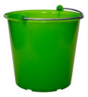 Kbelík 12 litrů zelený s galvanizovaným držadlem